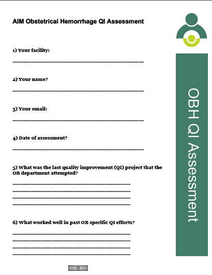 PQCNC AIM OBH QI Assessment