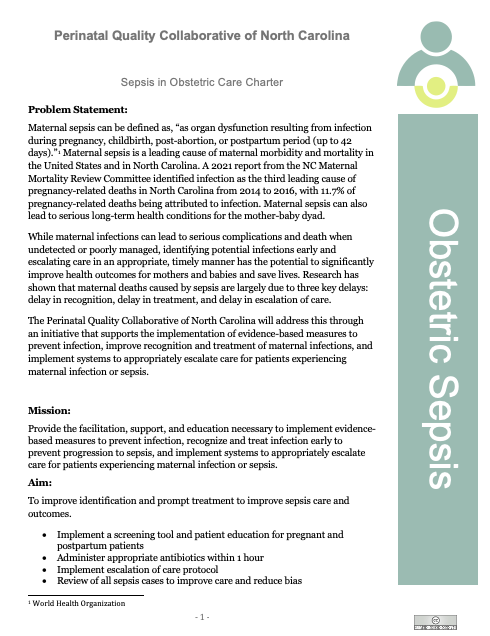 Obstetric Sepsis Charter